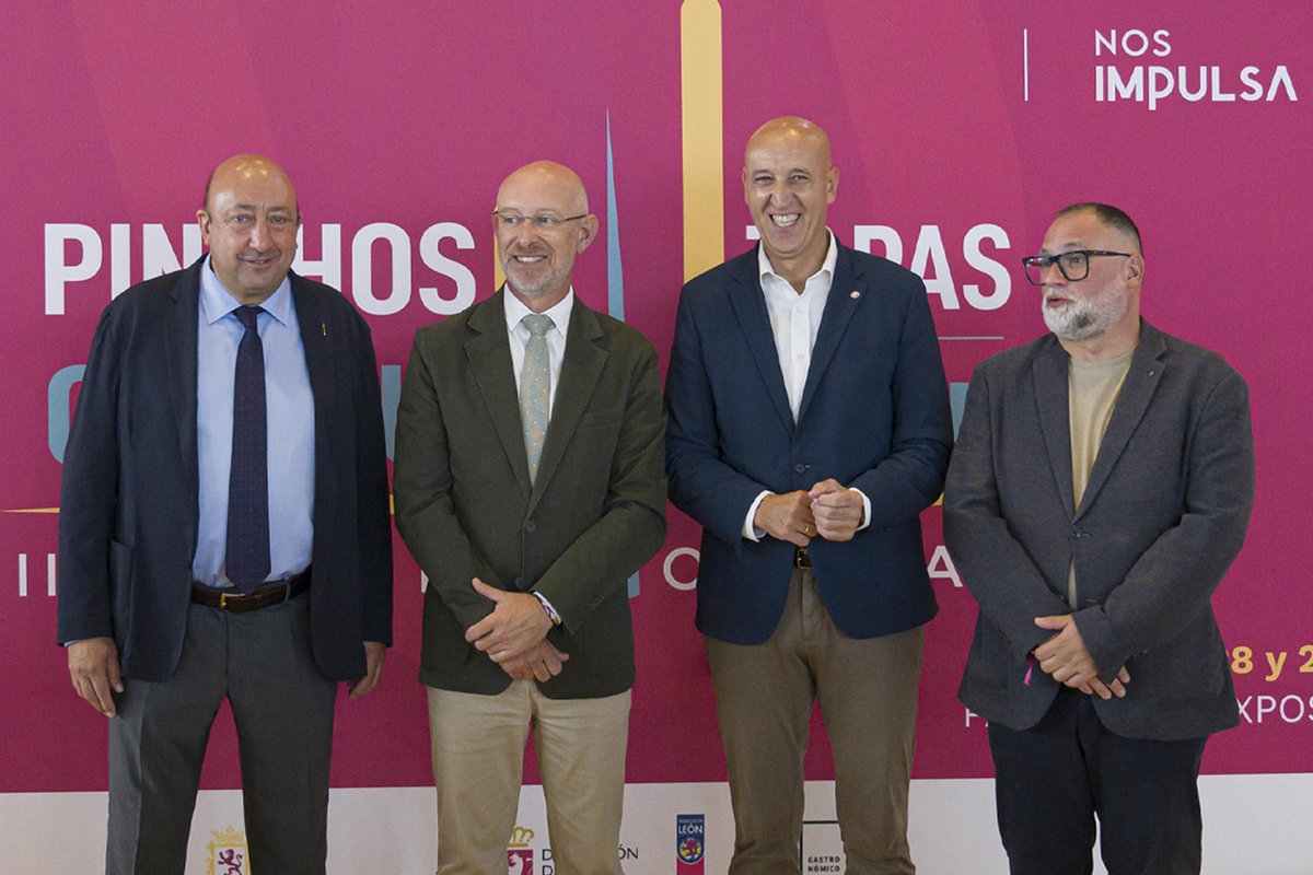 CPinchosCyL's tweet photo. 🍢✨ ¡Arranca el II Concurso de Pinchos y Tapas de Castilla y León!

📍 León reúne a los finalistas de las nueve provincias en una cita promovida por HOSTURCYL y patrocinada principalmente por la Junta de Castilla y León.
@CyLEsVida https://t.co/mBv8uEAA2Y