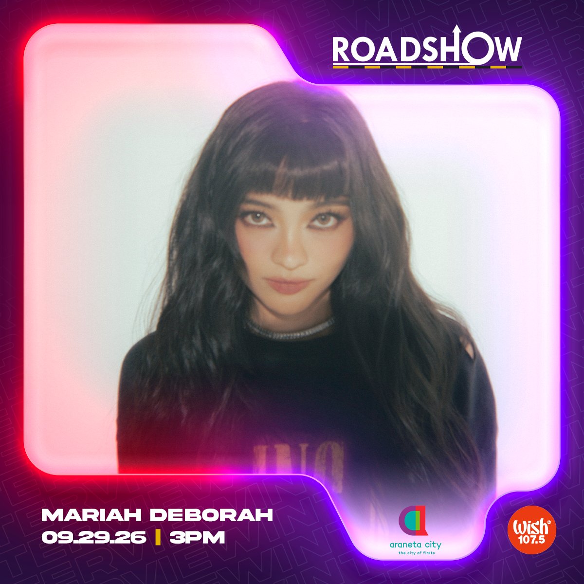 wish1075's tweet photo. Head to Araneta Coliseum (Green Gate) and watch the live Wish Bus performances of Mariah Deborah, Mikee Sarmiento, Kassa with Poison13, 3 O'clock, and Wilbert Ross tomorrow! https://t.co/dIOHTgLFrJ