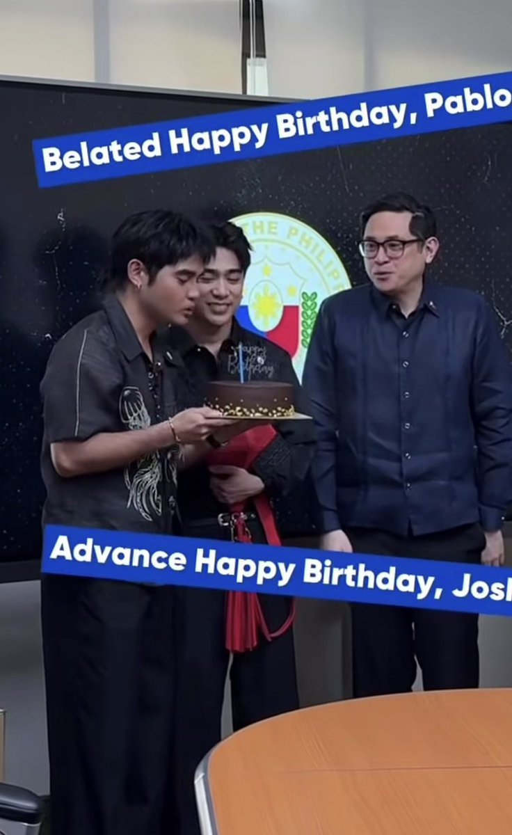_cherry05_'s tweet photo. Iba mag celebrate ng birthday ang PabJosh…. Sa office pa ni Sen. Bam! 🎂 https://t.co/c1DxVzpLbS