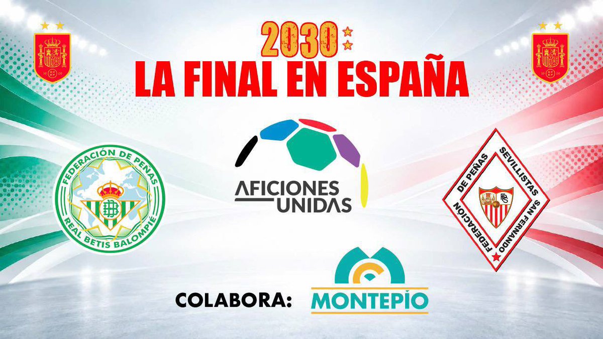 fpcdtenerife's tweet photo. Aficiones Unidas ha presentado hoy su campaña de apoyo a la celebración en nuestro país de la Final del Mundial 2030 ⭐⭐

#2030lafinalenEspaña
#2030thefinalinSpain 

@rfef 
@SEFutbol 
@AficionesUnidas https://t.co/qwHjq7LM1i