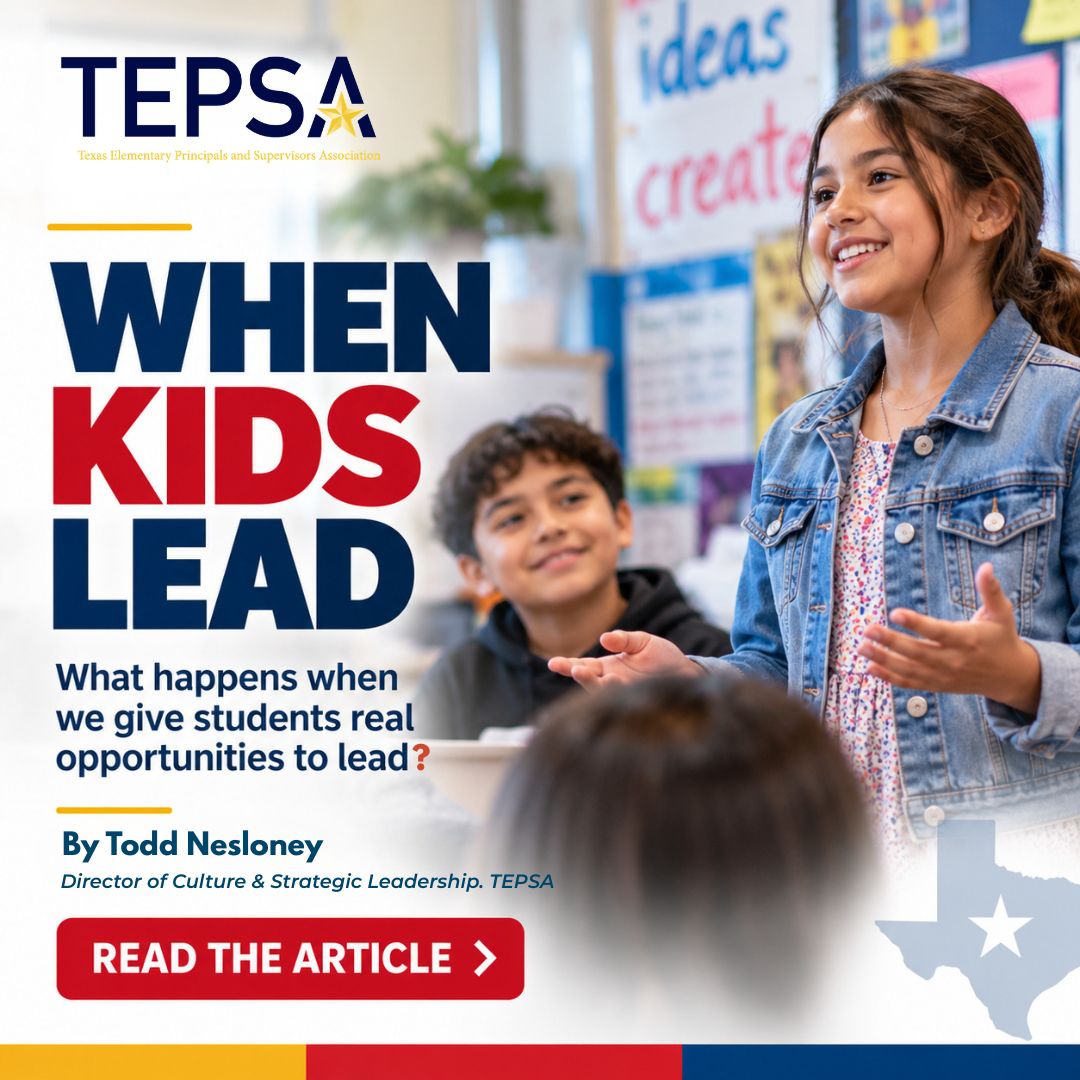 TEPSAtalk's tweet photo. What happens when we stop asking students to simply follow—and give them opportunities to lead?

In this article, Todd Nesloney explores what can happen when we intentionally create space for kids to lead.

🔗 Read “When Kids Lead”: https://t.co/YeVpn8Ufh2 

#TEPSA #WhenKidsLead https://t.co/WqnbpFHXYk
