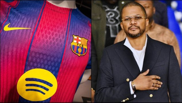 ESnomanu's tweet photo. El verano anterior, el Barcelona firmó un contrato de 40 millones, 10 por temporada, con el Congo. 

Con esa palanca, el Barça pudo inscribir a Joan García. 

Hoy el Barça ha quitado de sus camisetas el patrocinio porque era una palanca falsa, nunca llegó el dinero. 

El bufón de Tebas seguirá criticando al Madrid y a Florentino y callando con en Barça.