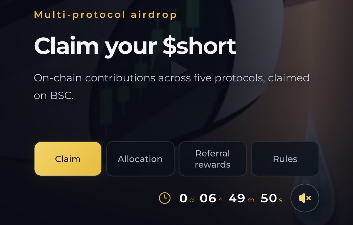 FreeAirdrop_eth's tweet photo. $short 
Hurry up if you haven't claimed yet — only 6 hours left in the final sprint. So far, less than 2/3 have claimed, with each account getting anywhere from a few dozen to a few hundred  U. ...
0x7c46508f0937a0c8fb4c34fa20fef70ec9a6bbbb https://t.co/npZezKXtMn