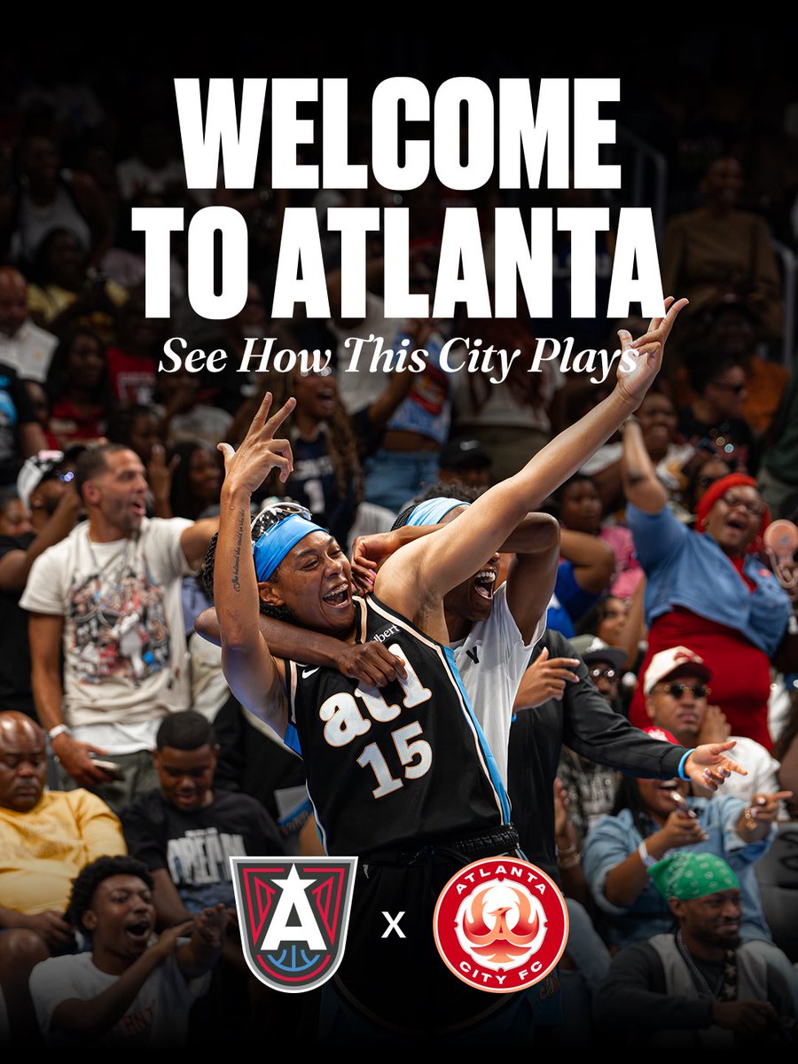AtlantaDream's tweet photo. Welcome to the city, @NWSLAtlanta2028 🅰️🙌

We can’t wait to see you rep the A in 2028! https://t.co/ze3ZCNswuB