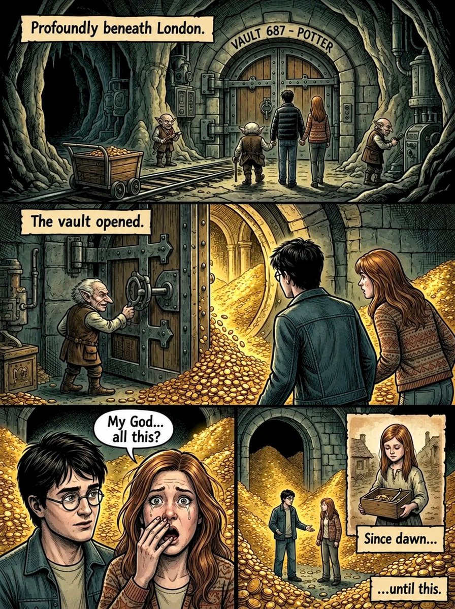 Kieran10x's tweet photo. The death of Sirius Black was one of the most painful losses for Harry, but it also had an important consequence that the movies barely explain.

Since Sirius had no children or close relatives he trusted, he decided to leave practically all of his possessions to Harry Potter.

The most important inheritance was Grimmauld Place, the former home of the Black family and headquarters of the Order of the Phoenix. Along with the house, Harry inherited everything inside it, including Kreacher. In fact, it was through the inheritance that Harry was able to legitimately give Kreacher orders and eventually earn his loyalty.

Harry also inherited Sirius’s personal fortune. The Blacks were one of the oldest and wealthiest families in the wizarding world, so Sirius possessed a considerable amount of gold. This was added to the money Harry already had from his parents in his Gringotts vault.

What’s interesting is that Harry was already quite wealthy after inheriting the fortune of James Potter and Lily Potter. However, after receiving Sirius’s inheritance, his financial situation became even more extraordinary. Although he was never as ostentatious as the Malfoys, Harry ultimately became one of the wealthiest young wizards of his generation, something that is rarely mentioned because he never cared much about money.