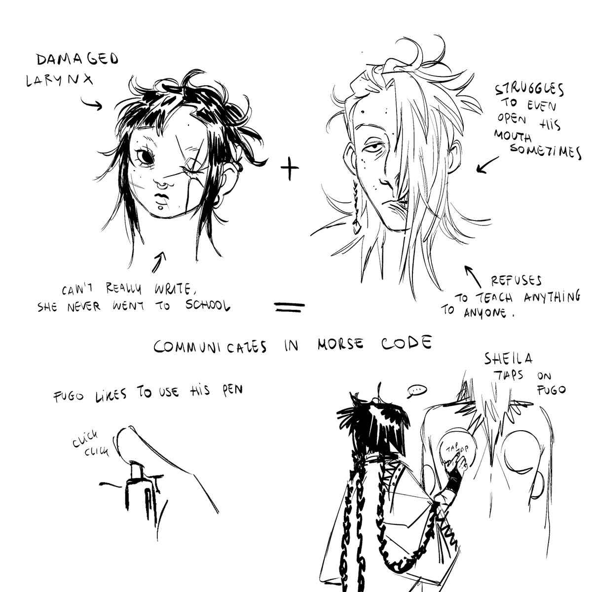 EskereTorta's tweet photo. Been thinking of this for a while… Sheila and fugo exclusive communication https://t.co/B1VeP5AWcE