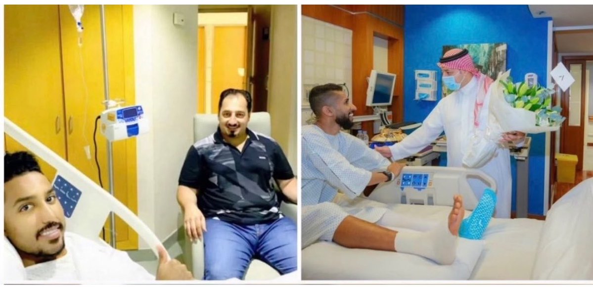 jdeed2002's tweet photo. للتذكير :
نواف العقيدي 
حارس المنتخب السعودي اصيب بأوّل مباراة ببطولة الخليج بجدة في مباراة #السعودية_الكويت 
من لديه صورة لمسؤول زاره وطيّب خاطره ولو كان(مكشّر)ينشرها ..! 😂
#خليجي٢٧ https://t.co/omJoUehKp5