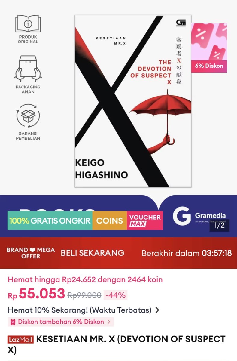 cheesepoundcake's tweet photo. Wts new original book | jasa co Lazada

Fee 5k/item lgsg kirim ke alamat cust

Holy Mother 
The Poppy War
Laut Bercerita
Devotion of Suspect X

Bisa tanya2 kontak yg ada di bio ya💕 https://t.co/dNj4UCyasH