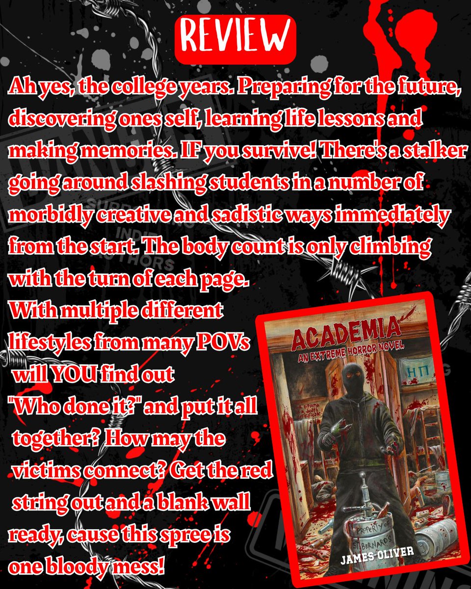 GoreWilliamsBoo's tweet photo. College is Killer 🔪 
#hammertime #slasher #indie #indiehorror #author https://t.co/0csQm8kqQS