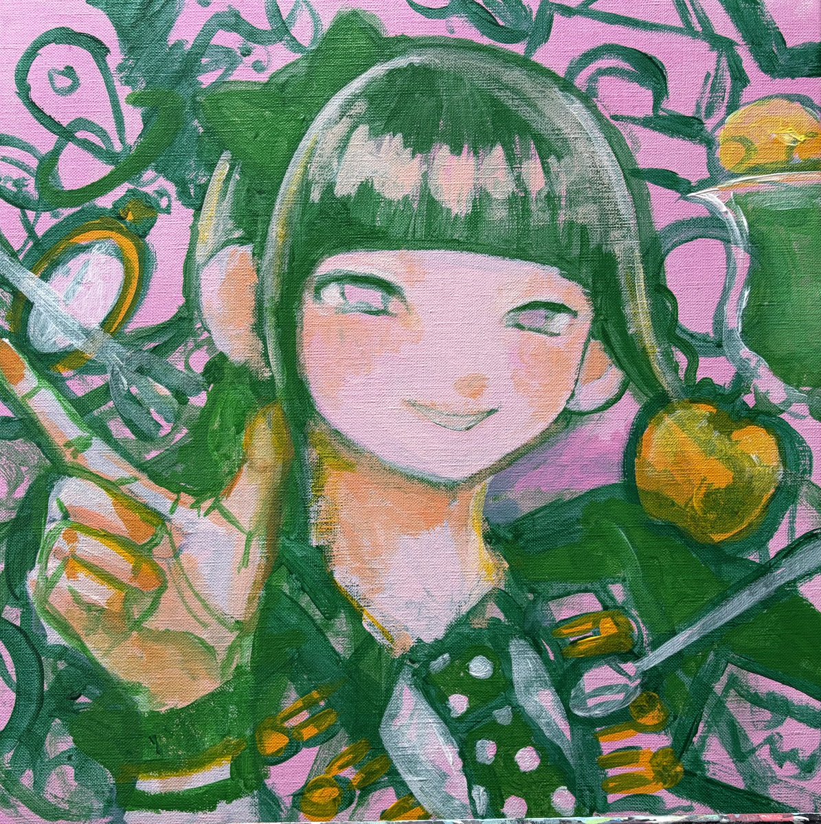 tenka_nanakoro's tweet photo. 東名阪Zeppツアー頑張るぞ配信ありがとうございました❕♡🍏

今日はしいなの線描きと軽い色塗りをしたよ♡長時間見守ってくれてありがとね！まだまだ始まったばかり頑張るぞっ！
#絶対成功ナナコロ https://t.co/O2Y4pXL4Pl