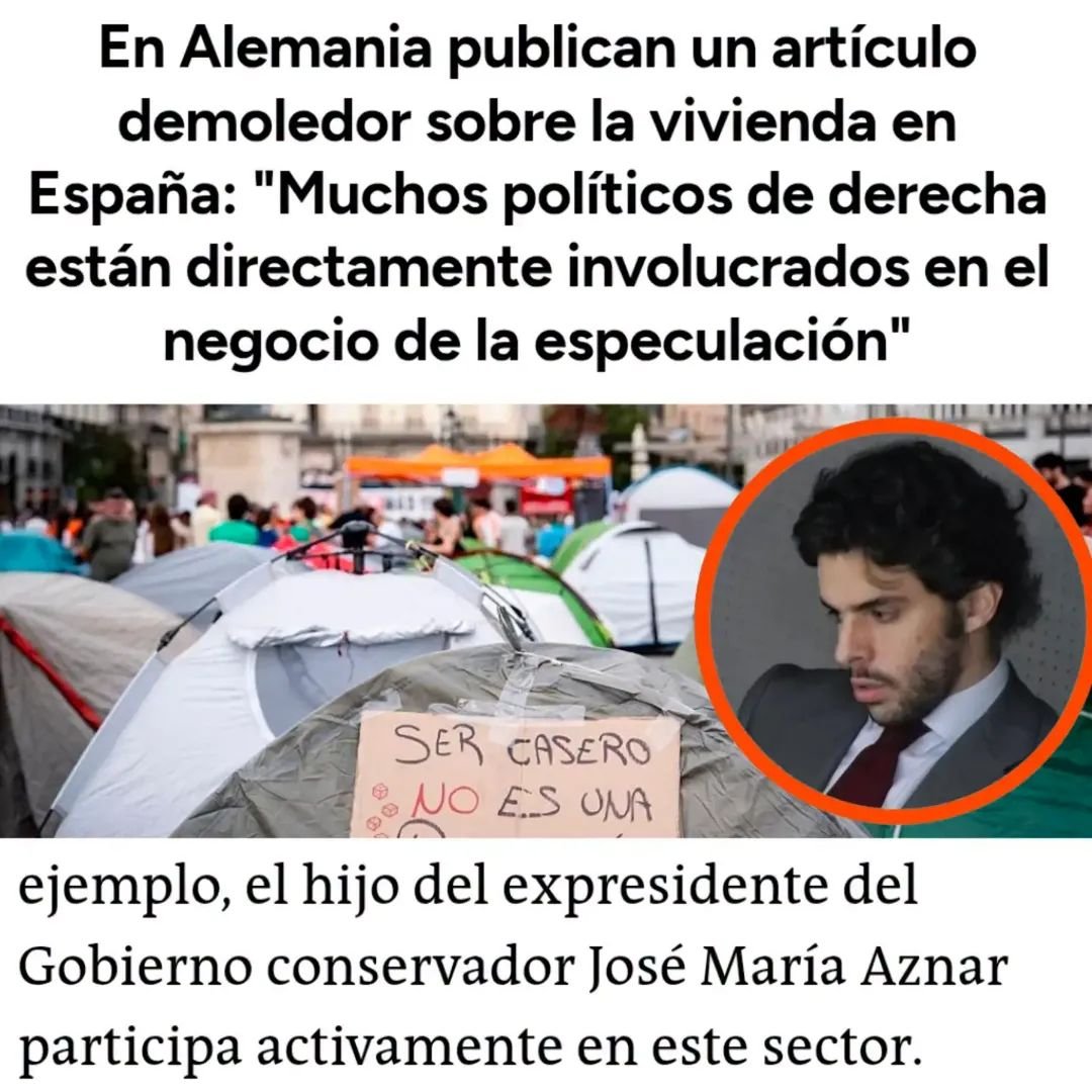 jebl_'s tweet photo. La derecha privatizó la vivienda pública a fondos buitre (como los vinculados al clan Aznar) y hoy bloquea los topes al alquiler donde gobierna. El negocio de unos pocos a costa de un derecho fundamental tener un hogar. Especulación de clase, amparada por las instituciones... https://t.co/lAfHrnxUhS