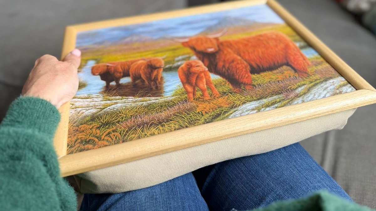 RobertEFuller's tweet photo. As the evenings close in, it’s time to get cosy🍂 with a lap tray featuring one of my paintings.
Robin, badger, Highland cattle or hedgehog, which would you choose? 🦔🦡🍁

https://t.co/UqJqr2m4rX https://t.co/xDpN8Il8D7