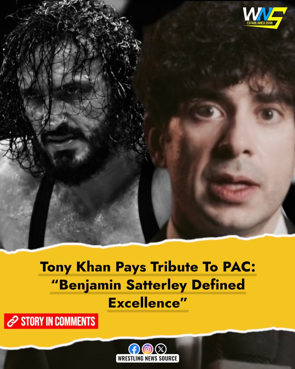 WNSource's tweet photo. Tony Khan has paid a heartfelt tribute to PAC following his death at 40

READ MORE @ WNS: https://t.co/1dlhc0XNuA #AEW https://t.co/VN0mh1106P