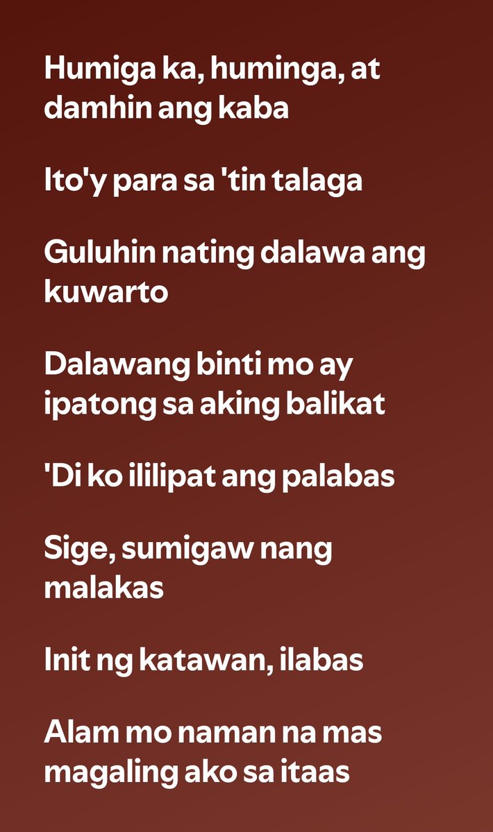 itzpersimmon's tweet photo. tanginamo wala kaseng available lyrics sa insta pero anygays, si boi na magaling sa itaas 👅 https://t.co/Y8oAIWTVf8