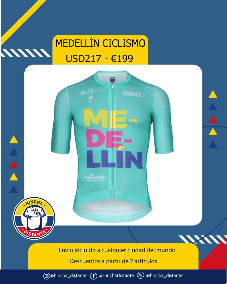hincha_distante's tweet photo. Jersey Ciclismo - Team Medellín
USD217 - €199

Envío incluido a cualquier ciudad del mundo*
#hinchadistante
#colombianosenelexterior
#colombianosenelmundo
#jerseycollector
#footballcollector
#blokecore https://t.co/ZAsRCJ9KCi