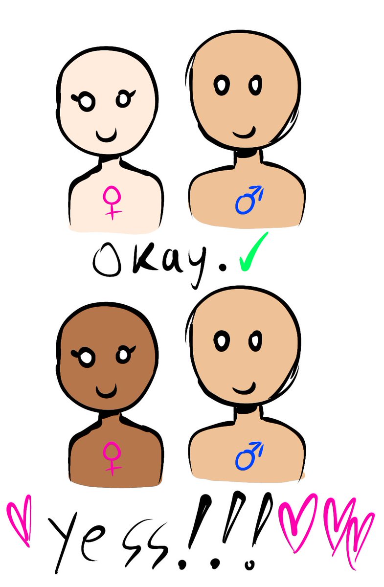 GlimmerBelle_'s tweet photo. My favourite trope in straight pairs is when the female character has darker coloration than the male character even if the melanin gap isn’t that big it still brings me to joy https://t.co/aZkRaDmMGi