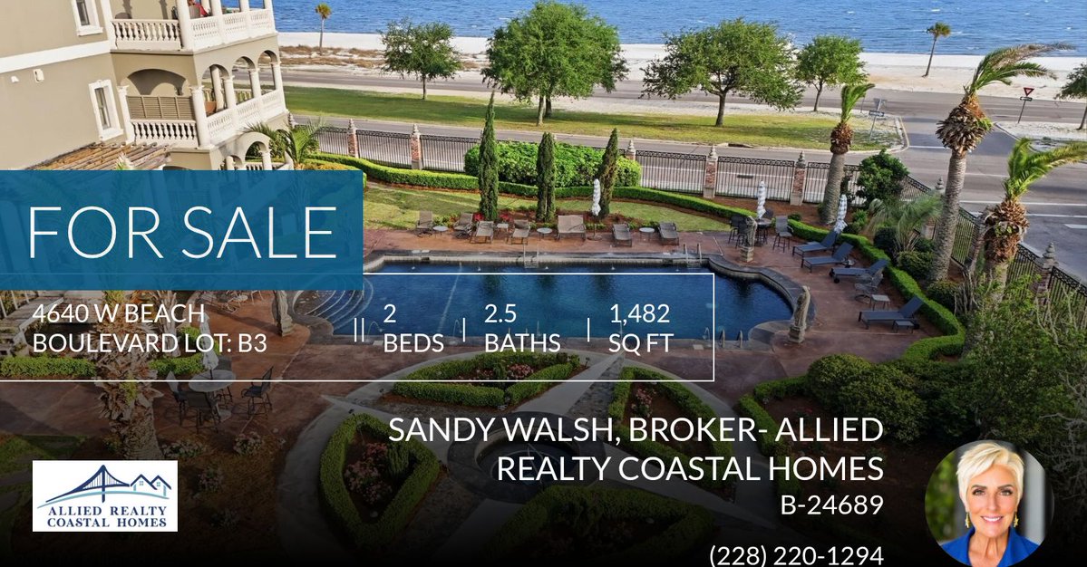 BayLifeRealtor's tweet photo. Sandy Walsh, Broker Allied Realty Coastal Homes 228-220-1294 Office 912-218-4702 Cell

Looking for a furnished condo in Gulfport with MS Gulf Coast views? This listing could be the one! Please don't hesitate to reach out with any questions! You can reach me at 912-218-4702 or... https://t.co/Tv8VRQYDlh
