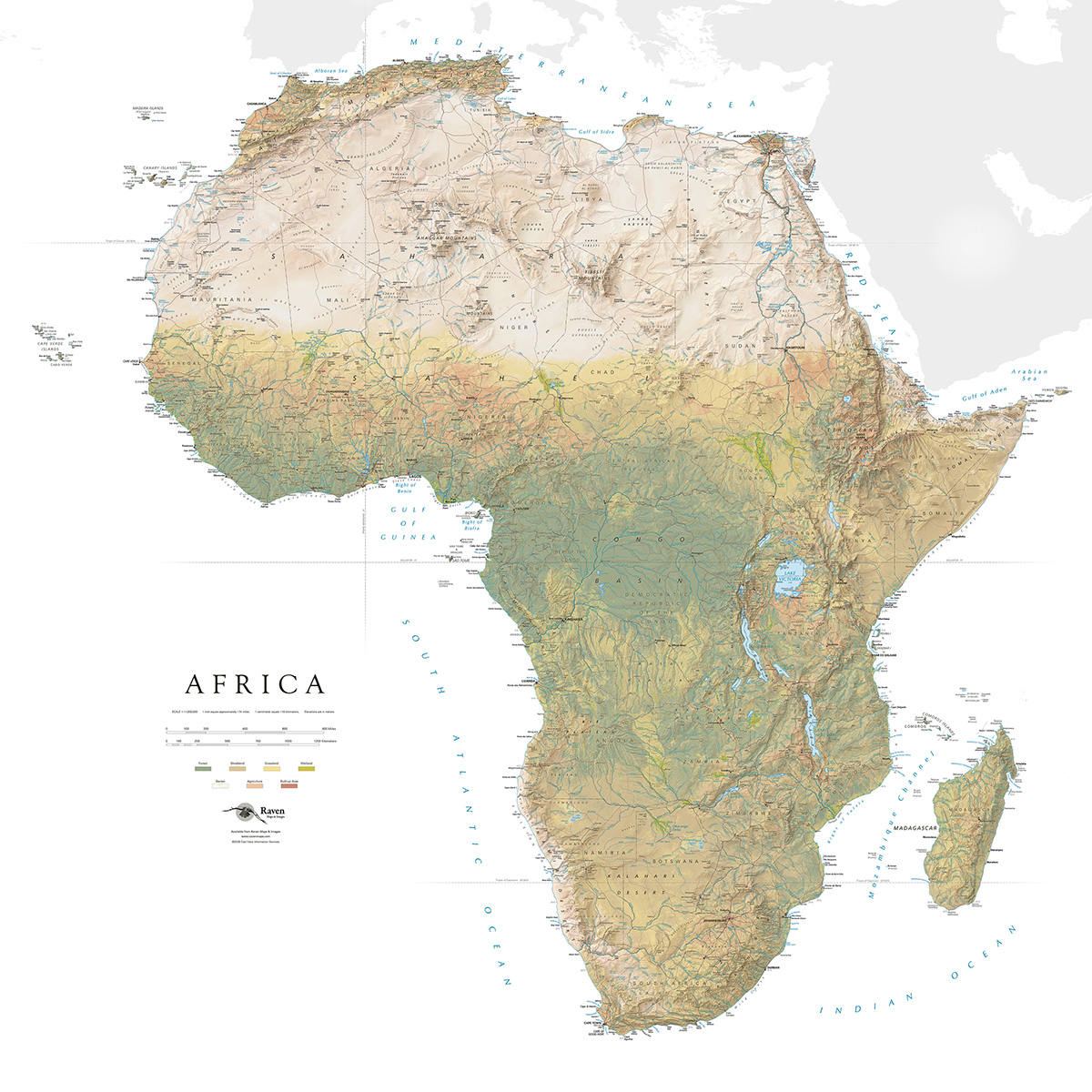 Esri's tweet photo. Africa, reimagined. 🌍 

From the Congo Basin to the Sahara, this stunning map blends satellite imagery, terrain, and land cover data to reveal the continent in remarkable detail. What feature stands out to you? https://t.co/ilCWklWB5B

🗺️Raven Maps &amp; Images, @EVGeospatial https://t.co/RWAk3rut6n