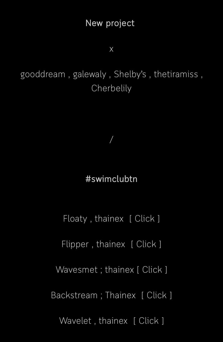 twittybabyboom's tweet photo. New project  x gooddream , galewaly , Shelby’s , thetiramiss , Cherbelily 

( #swimclubtn #ไก่แดงอ่าน ) https://t.co/OLkFfdpi7g