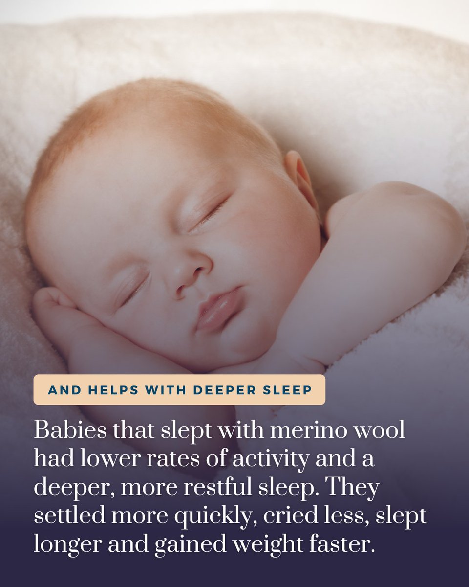 ExperienceWool's tweet photo. Babies are still learning how to regulate their temperature, which is one reason the materials around them matter.

Research shows that babies lose heat 4x faster than adults, and that wool can help regulate temperature and manage moisture naturally. 

#experiencewool https://t.co/YNVu9psqHk