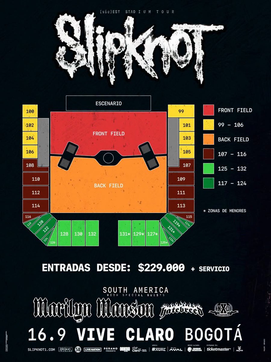 PogotaConcerts's tweet photo. Slipknot está de vuelta y nos espera una noche con Marilyn Manson, Hatebreed 
16 de Septiembre en el Vive Claro https://t.co/ps1sKKlxPa