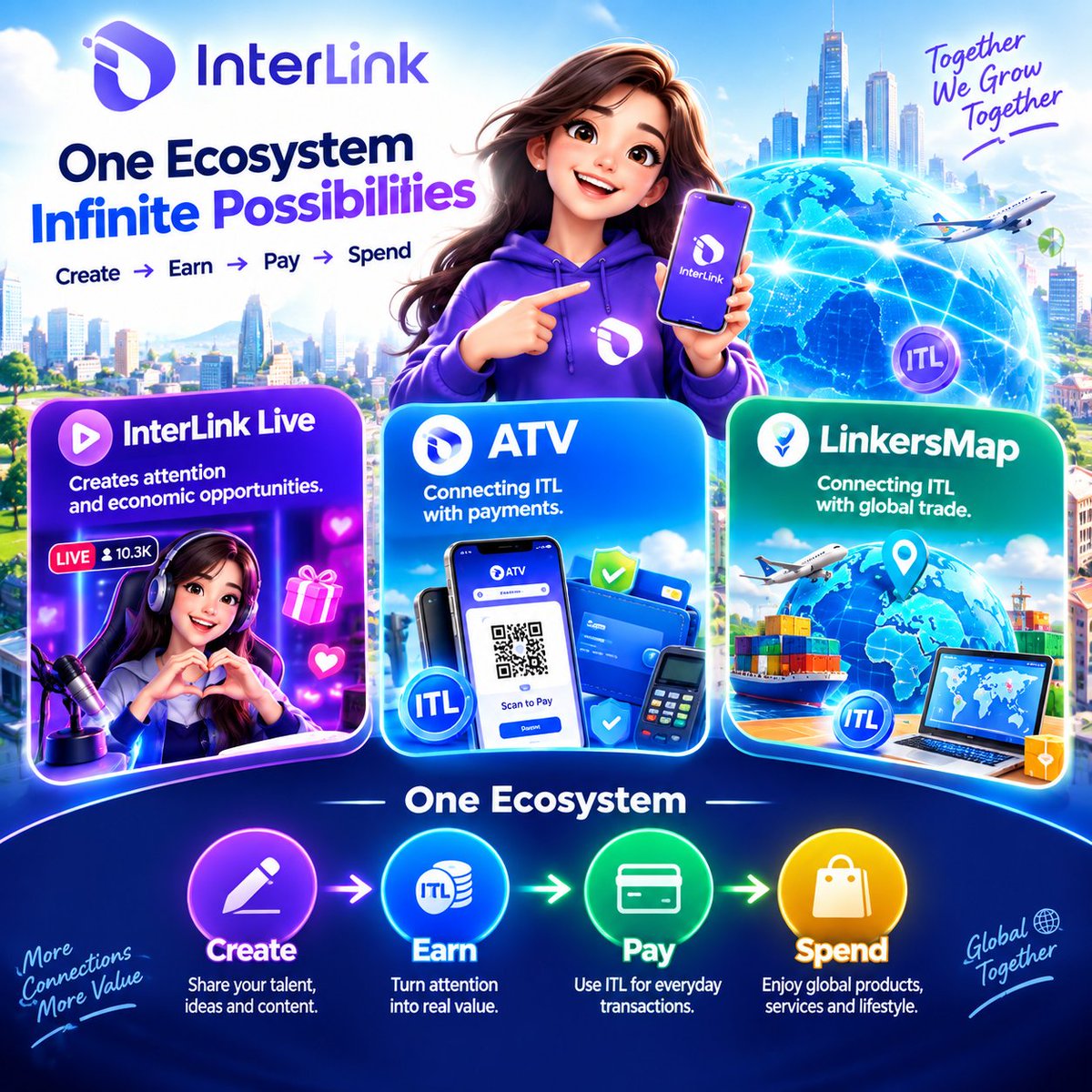 Interlink43011's tweet photo. 🌍 LinkersMap + ITL = Borderless Commerce
LinkersMap connects people, businesses, and opportunities beyond borders—while ITL can power seamless digital payments across the global ecosystem. 🚀
One network. One payment vision. No borders.
#InterLink #ITLG #ITL https://t.co/27b2kNKWH4