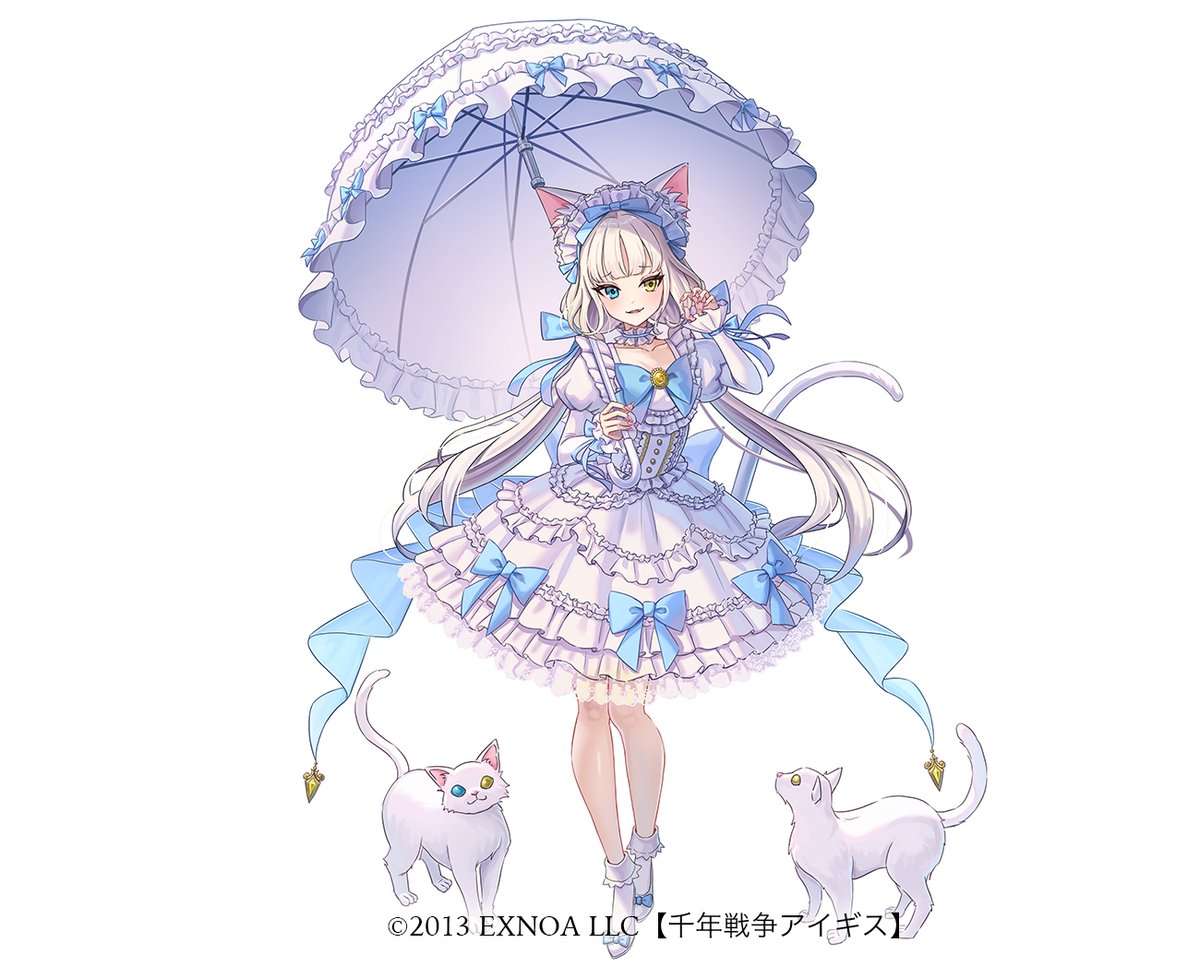 nyameji000's tweet photo. 【お仕事】千年戦争アイギスにて、『可憐白猫ノヴァリス』を描かせていただきました。 #千年戦争アイギス https://t.co/BXFVzY7dNE