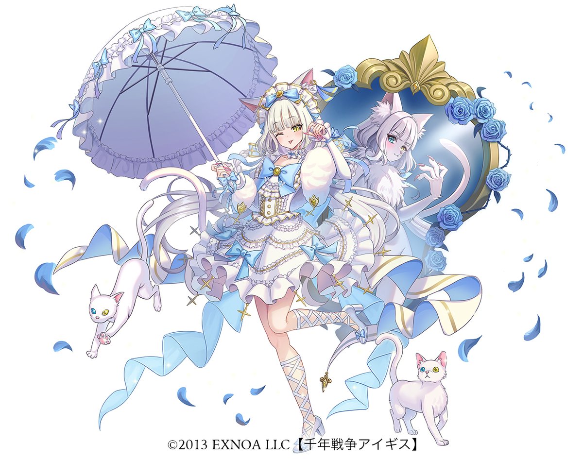 nyameji000's tweet photo. 【お仕事】千年戦争アイギスにて、『可憐白猫ノヴァリス』を描かせていただきました。 #千年戦争アイギス https://t.co/BXFVzY7dNE