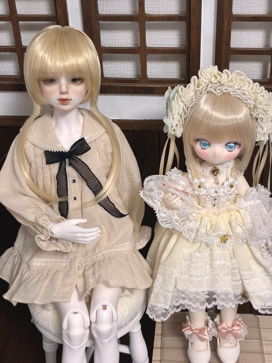 YnoDollacc's tweet photo. charmdollくん6-7インチのTinyFoxちゃんとウィッグ交換余裕じゃないか...！7-8インチウィッグガチャやってた私がまるでポンコツみたいじゃないか🫠 https://t.co/w78Nqcskjc