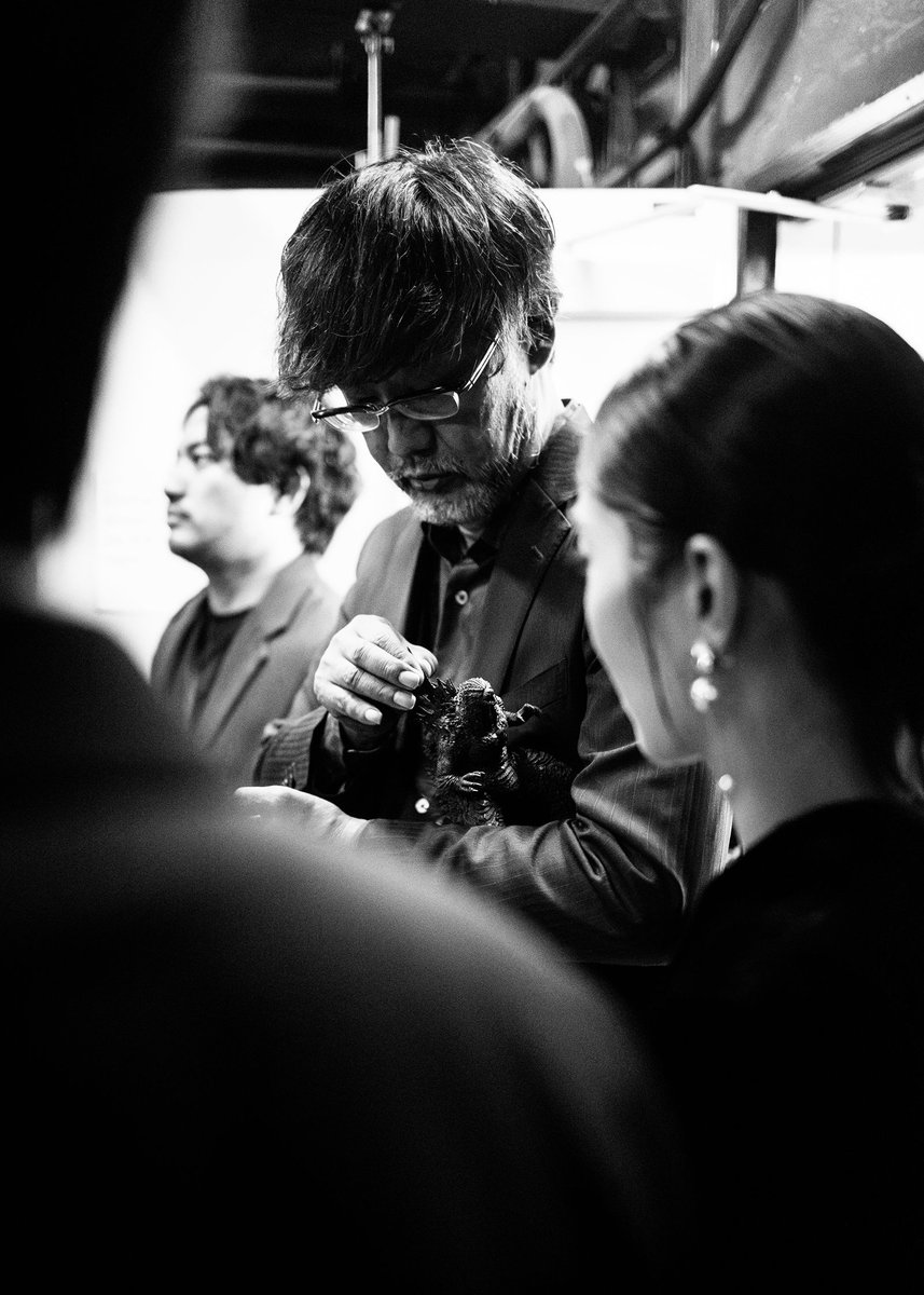 TheNYFF's tweet photo. Back stage with Takashi Yamazaki, Ryunosuke Kamiki, and Minami Hamabe before the world premiere of GODZILLA MINUS ZERO at #NYFF64. ✨ https://t.co/ORHVreAY0T