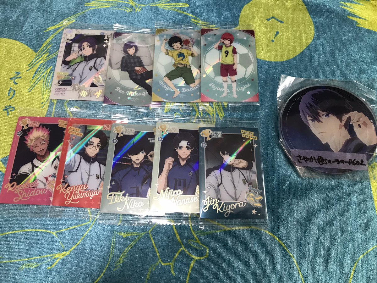 sa_aya_0602's tweet photo. 交換かお迎え頂ける方　お願い致します🙇‍♀️
ブルーロック　ウエハース6 ウエハース　カード　交換　譲渡

譲)ER→☆玲王
E→◎士道.ニ子.七星.清羅.雪宮.◎雷市
O→蜂楽.千切.玲王

求)ER凪、ER凛(ERと一緒に交換が可能な場合O凛)
又は
定価+送料

交換譲渡共に郵送にて、☆は凪との交換のみ、ご希望が https://t.co/CE0koI0IMp