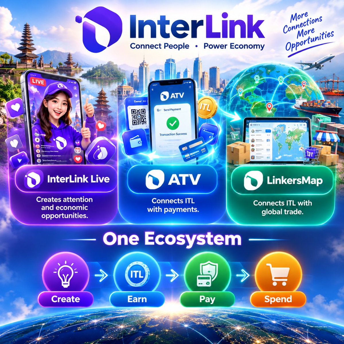 Interlink43011's tweet photo. ATV QR PAYMENT — MORE THAN JUST A PAYMENT!

💎Scan. Pay. Earn.
📱Pay with $ITL
🪙Earn ATV from eligible transactions
👑Unlock ATV ecosystem benefits
🌐Connect everyday payments to the InterLink ecosystem
💡Turn everyday payments into new opportunities!

#InterLink #ITL #ATV #ITLG https://t.co/PhRpNA79t1