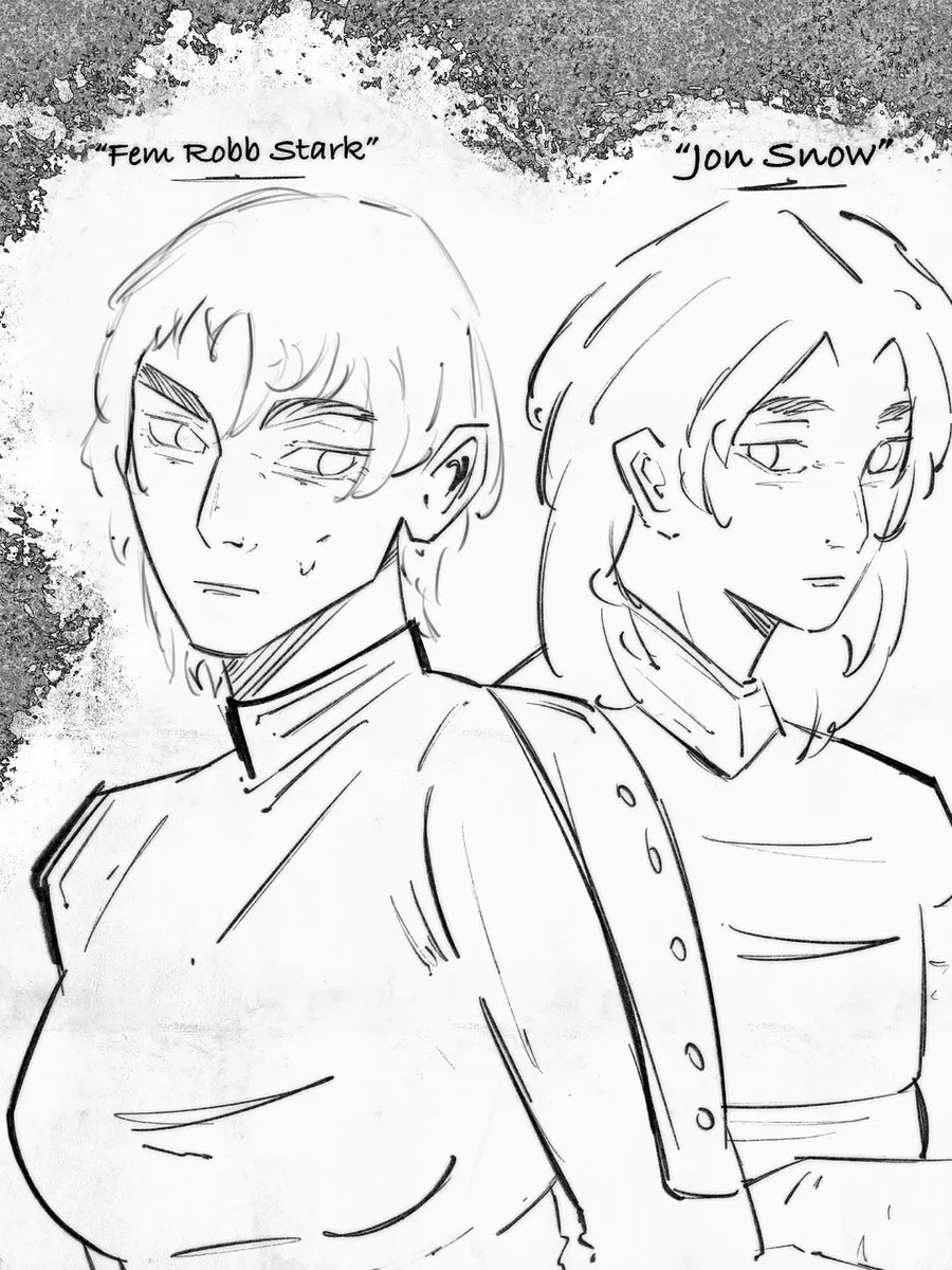 Rainboria's tweet photo. (Fem) Robb Stark and (Masc) Theon art #asoiafart #fanart #robbstark #theongreyjoy https://t.co/7osTRCNJdu