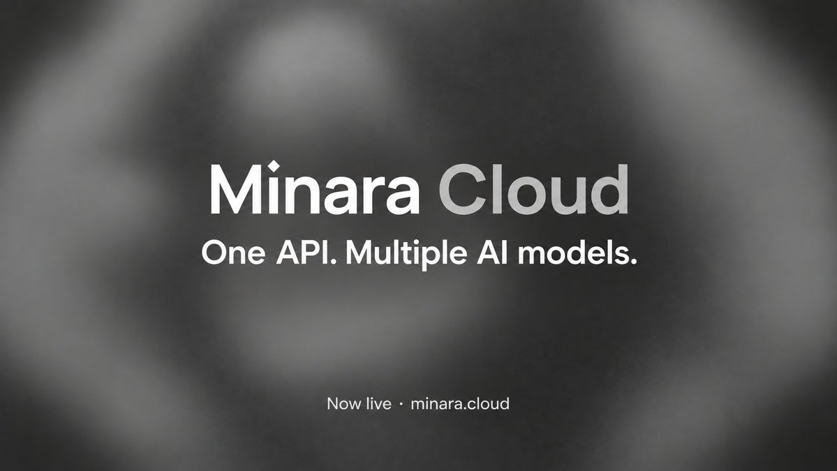 minara_cloud's tweet photo. Introducing Minara Cloud ☁️.

The model service that's powering Minara for the past year, is now available to everyone.

GPT, Claude, DeepSeek, Kimi, and more. All in one API.

🎁 Top up now and get 20% bonus credits.

Getting started on https://t.co/3F5ecfLRtN