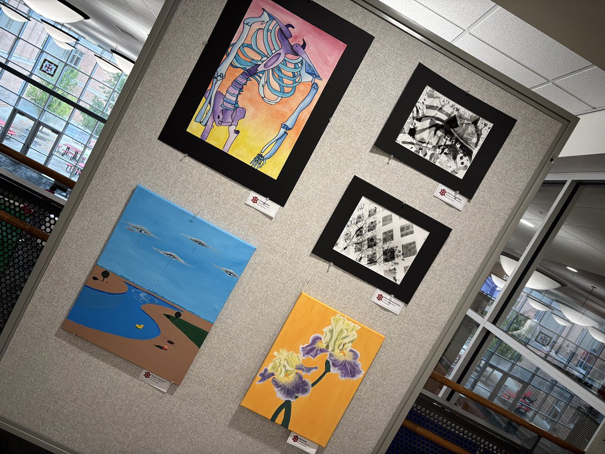 IHSD_Arts's tweet photo. There is nothing like walking into @indianhillhs and seeing all of the stunning artwork on display! Every level of art class takes center stage and the imagination of our student artists is unparalleled! #IHPromise @KimR_ART @GirdlerLauren @adamwolter https://t.co/WABDDIASpu
