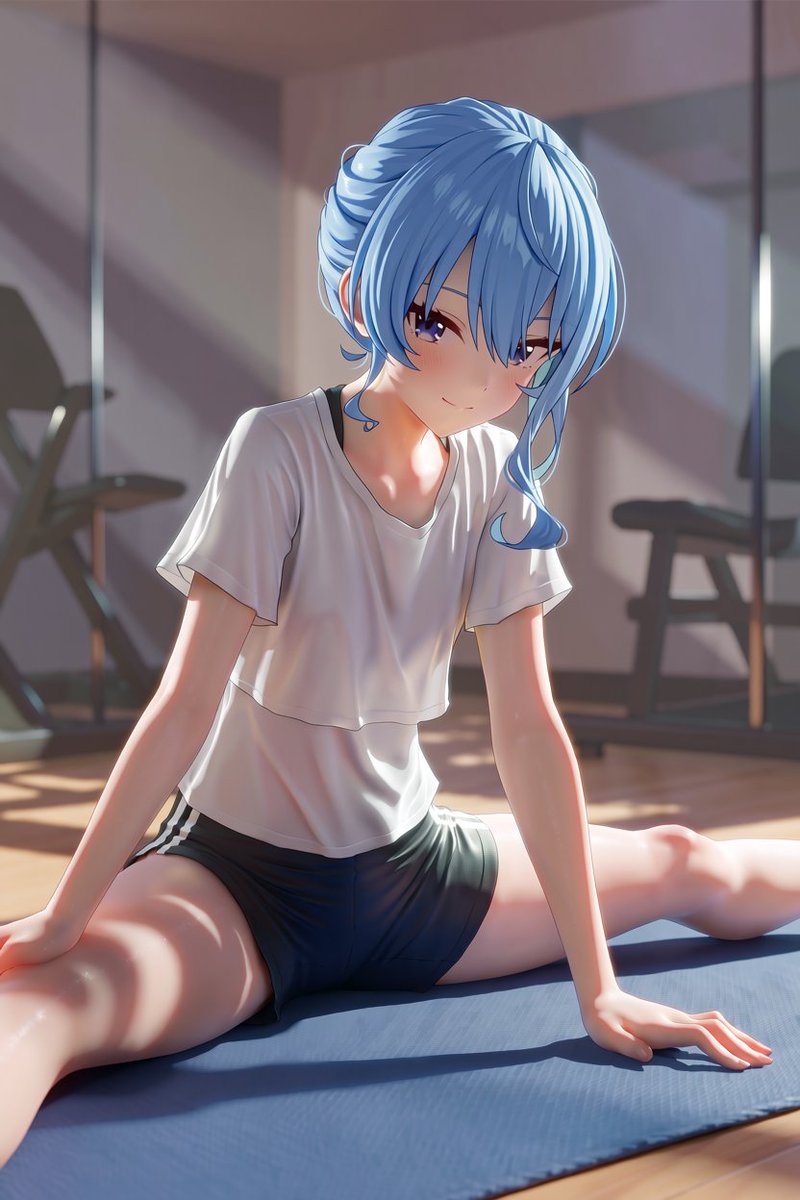 5ron5r's tweet photo. 運動前は柔軟対応がだいじです。
＃すいちゃん https://t.co/9PPT6Dq3Aw