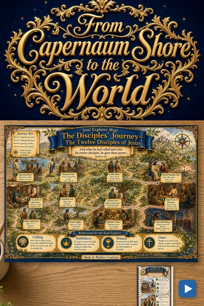 MaybeeCreation's tweet photo. From Capernaum Shore to the World.
12 Apostles Bible map + guidebook + audio tour. Instant download from The Map Room.
https://t.co/kTmFkKgxZV
#12Apostles #TwelveDisciples #BibleMap #MaybeeCreations https://t.co/wZ7sxud5fZ