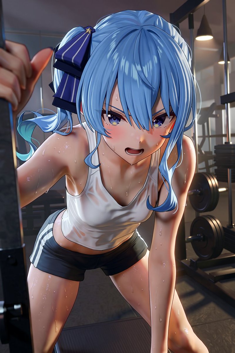 5ron5r's tweet photo. 運動前は柔軟対応がだいじです。
＃すいちゃん https://t.co/9PPT6Dq3Aw