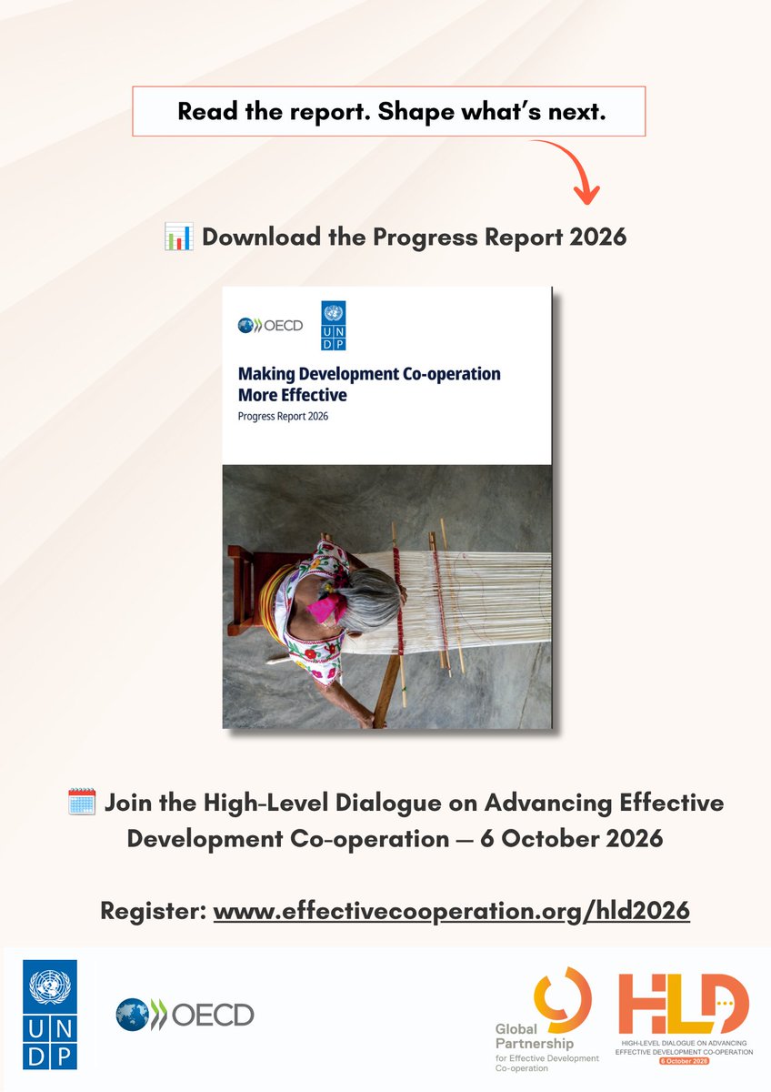 DevCooperation's tweet photo. What does the evidence really say?

7 key findings from the 2026 @DevCooperation Progress Report 👇

📊 Making Development Co-operation More Effective Progress Report 2026: https://t.co/4cWrls7Qgq

🗓️ 6 Oct: https://t.co/97T04VAMP7

#GPEDC #EffectiveCooperation #2026HLD https://t.co/IHvA7hfRnC