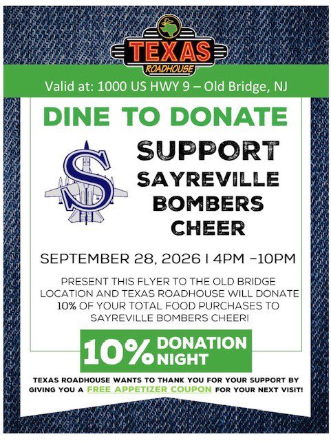 SWMHS_Cheer's tweet photo. Support the SWMHS cheerleaders!! @Sayrevillek12 @SWMHSbombers https://t.co/t5r3TYEsZP