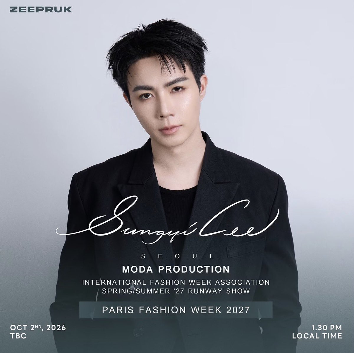 SamadiWath82068's tweet photo. Bringing his distinctive charm and style to the international runway, Zee makes his mark at Paris Fashion Week 2027
#ZeePruk #ModaProduction #SungyiLee #SungyiLeeZeePruk #InternationalFashionWeekAssociation #ParisFashionWeek2027 #PFW2027 #ModaProductionZeePruk
@zee_pruk #zunshine https://t.co/hbP2eY3ZLH