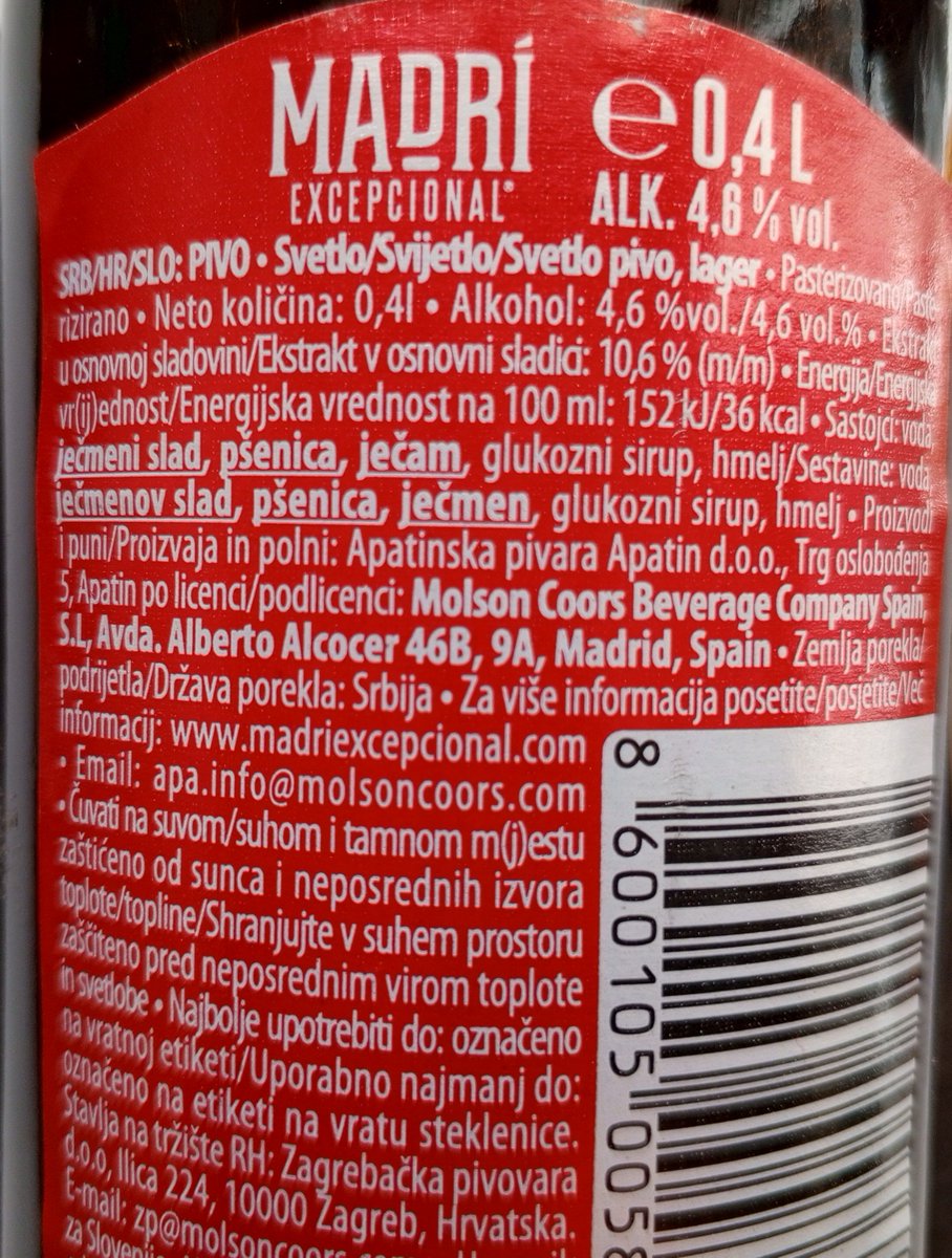Ashevinkata's tweet photo. Pivo Madri i nescafe 2in1.
Pivo sadrži glukozni sirup, a kafa glukozni sirup plus skrob.
Visceralno salo obožava te sastojke jer će brže i efikasnije da napravi insulinsku rezistenciju, prediajbetes itd.
Blago nama, zar ne? https://t.co/RGLoS1LFBW