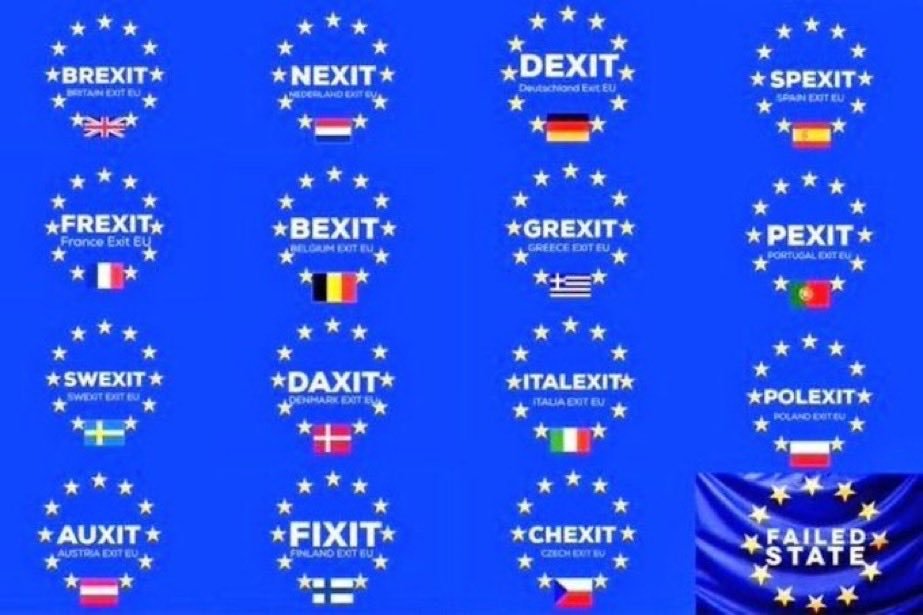 Dsagunt's tweet photo. @chrisenfran I am Spanish, and I do not consider Russia to be my enemy.
In contrast, Von der Leyen's EU has done nothing but harm to all Europeans.
#Spexit #Nexit #Dexit #Bexit #Grexit #Pexit #Swexit #Daxit #Italexit #Polexit #Auxit #Fixit #Chexit..... https://t.co/Mm4DErdk0e