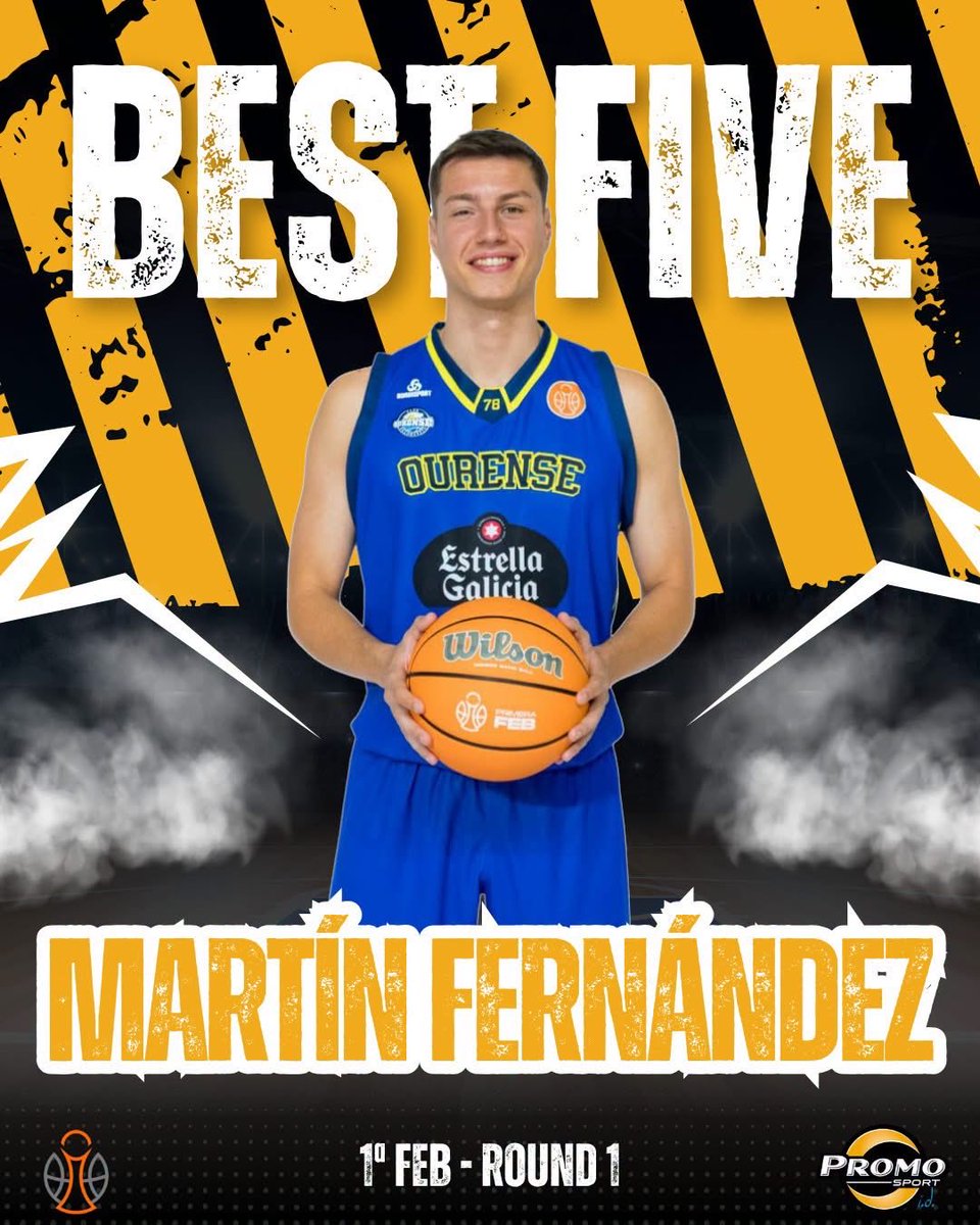 promo_sport_int's tweet photo. Spain - 1ª FEB 🇪🇸 Martín Fernández (23 points, 3 rebounds, 2 assists, 2 steals and 30 efficiency) is included in the Best Five of the Week (Round 1) #PSFam https://t.co/Mc1ZmxqF76