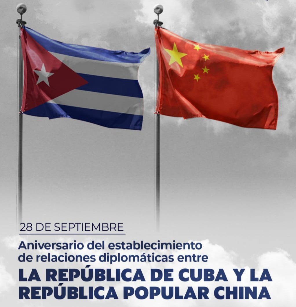 DrRobertoMOjeda's tweet photo. Nuestras sinceras felicitaciones la dirigencia del Partido Comunista de #China extensiva a sus militantes al conmemorarse hoy un nuevo aniversario del establecimiento de relaciones diplomáticaa entre ambos países hermanos. Continuaremos ampliándolas y consolidándolas. https://t.co/3qGUjZd2XU