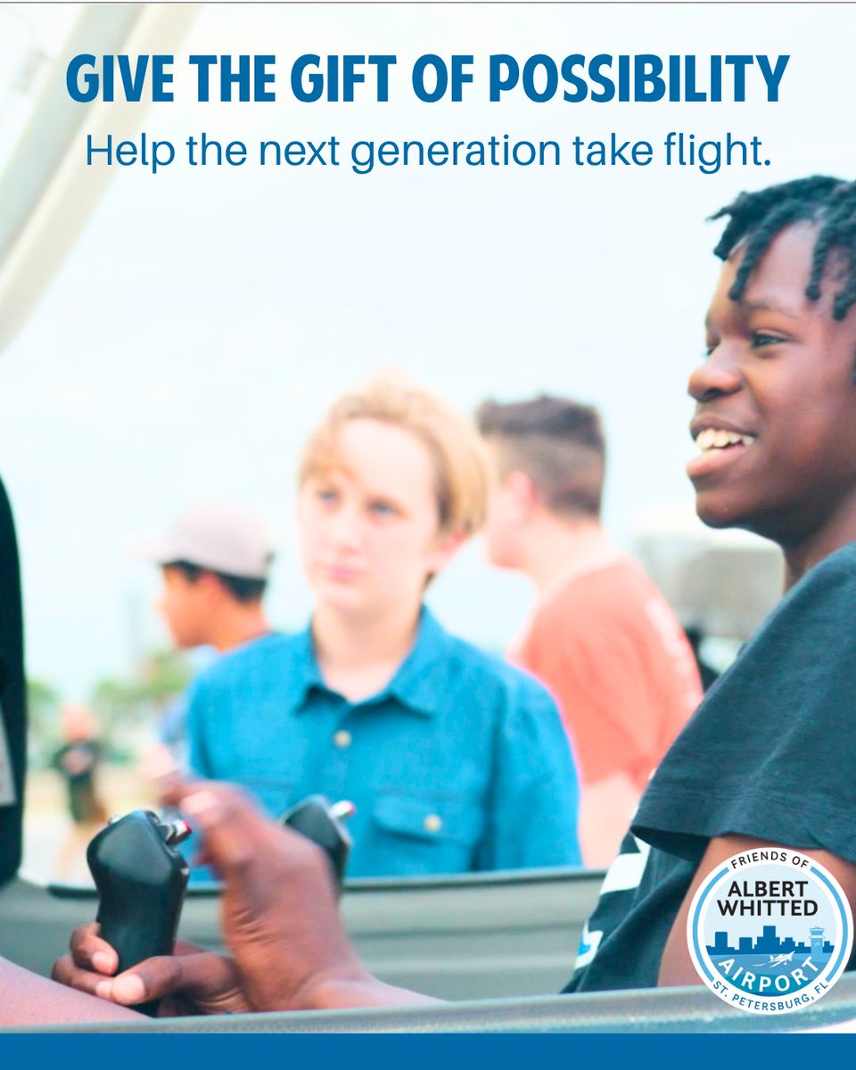 love4awa's tweet photo. When you make a gift to Friends of Albert Whitted Airport you’re helping create opportunities for young people to discover aviation &amp; pursue flight training

Your support helps fund scholarships, Discovery Flights, aviation education &amp; community programs 
https://t.co/X7flLLRhwY https://t.co/qNxTPWTAgw