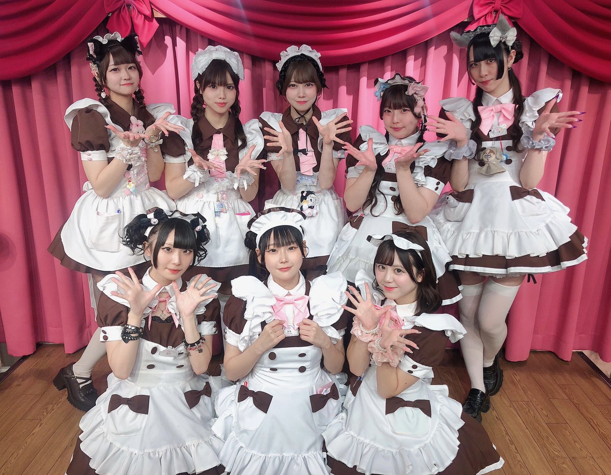 athome_cafe's tweet photo. あっとほぉーむカフェドンキ店

本日もご帰宅ありがとうございました！
さち正メイド服お披露目でした✨

明日はパジャマパーティーコスデーです💤
ご主人様・お嬢様のご帰宅、お待ちしております！！

🎀らすとぐみ🎀
♡あまな♡せち♡よひら♡なゆん♡こうま
♡ゼラ♡さち♡さらん https://t.co/16gAEAywFE