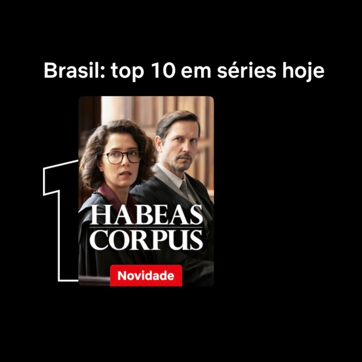 jotauelleia's tweet photo. harbeas corpus em 1 lugar no top 10 séries ☝🏼 https://t.co/rNuyPhzKCh