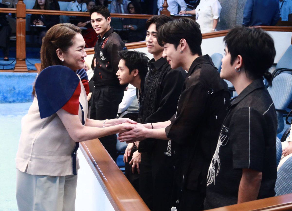 TheManilaTimes's tweet photo. A'TIN ANG SENADO

Pablo, Josh, Stell, Ken, and Justin, the five members of P-pop group SB19, pose for a photo with senators during their visit to the Senate plenary session to receive Resolution 545, filed by Senator Bam Aquino on September 28, 2026. The resolution honors SB19 as the first homegrown Filipino act to perform at the Lollapalooza Music Festival in Chicago, Illinois, following their set on July 30, 2026. PHOTOS: MIKE ALQUINTO

READ: https://t.co/hzejX2xSKu