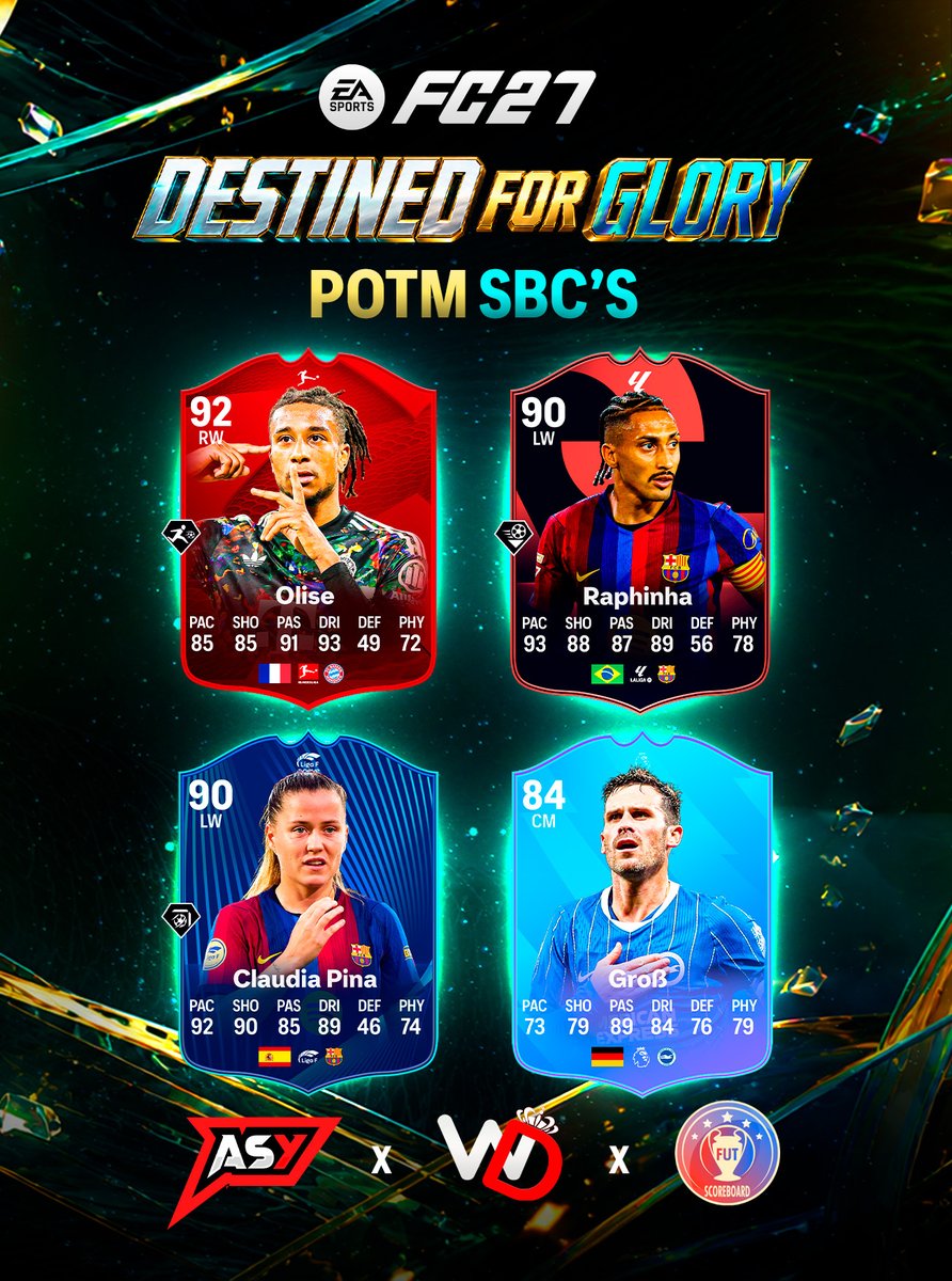 AsyFutTrader's tweet photo. 🚨 POTM SBC WEEK 😍

THE FAVORITES ARE HUGE 👀💣
#FC27 https://t.co/NytKR9pXyE